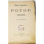 SIENKIEWICZ HENRYK - POTOP. POWIEŚĆ HISTORYCZNA. TOM I-VI, komplet. WYDANIE DRUGIE.