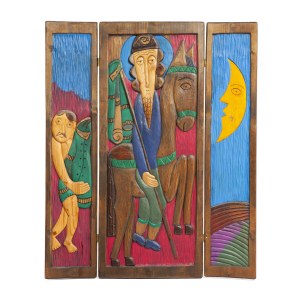 Henryk Zegadło (1939, Krzyżka village – 2011, Bad Bertrich), Saint Martin, triptych, 1980