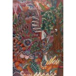 Ludwik Holesz (1921, Szeroka – 1999), Composition with an Orange Dragon, 1979