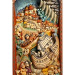Eugeniusz Zegadło (b. 1943), Noah’s Ark, triptych, 2020