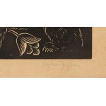 Władysław Skoczylas (1883–1934), Fight with a Bear, [1923] [signed print]