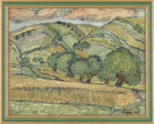 Romana Lipeż (1917-2003), Zielone wzgórza, 1954