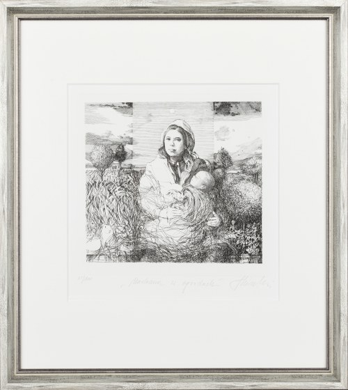 Krzysztof Skórczewski (ur. 1947), Madonna w ogrodach, 2017