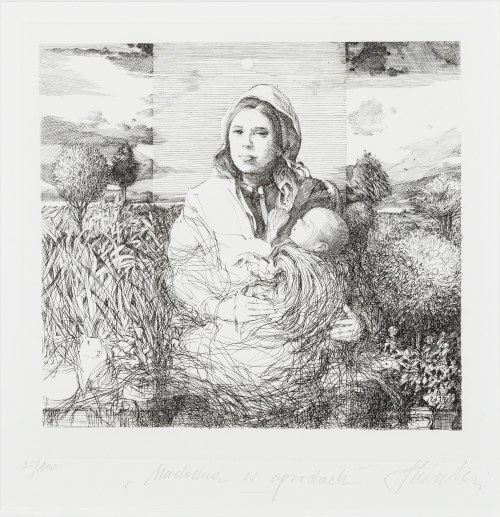 Krzysztof Skórczewski (ur. 1947), Madonna w ogrodach, 2017
