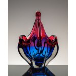 Glaskörbchen, mundgeblasenes Glas, J. Hospodka, 60er/70er Jahre, Tschechoslowakei.