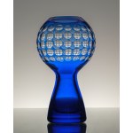 A magnificent vintage glass vase designed by Marita Voigt for Harzkristall, East Germany, 1960s.