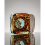 Whirlpool Vase, designed by F. Vizner, Skrdlovice, Czechoslovakia, 1968