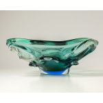 A large planter, most likely from the Chribska Glassworks, Czechoslovakia.