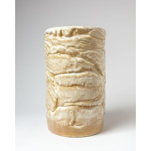 Ceramic vase, artistic ceramics, sculptural form, thickly glazed.