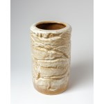 Ceramic vase, artistic ceramics, sculptural form, thickly glazed.