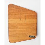 A wall decoration depicting a boat or yacht, made of wood.