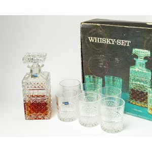 Crystal whiskey set, Lauzitser Glas, Germany.