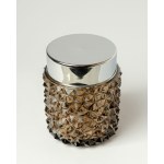 Smoking set—lighter and cigarette case made of smoked diamond glass, Erhard & Sons, Germany.