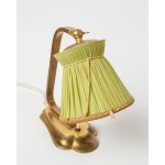Coppia di lampade da comodino, paralumi plissettati, base in ottone, Germania, anni ’50/’60.