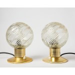 A pair of Space Age-style bedside lamps, Germany, 1980s.