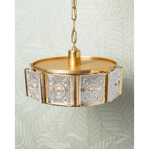 Lampada da soffitto, progetto di Carla Fagerlund, Orrefors, Svezia, anni '70.