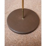 Lampada da terra, base in metallo, paralumi in plastica, anni '70.