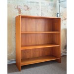 A teak-veneered bookcase. Made in Denmark. 1970s.