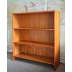 A teak-veneered bookcase. Made in Denmark. 1970s.