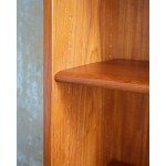 A teak-veneered bookcase. Made in Denmark. 1970s.