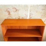 A teak-veneered bookcase. Made in Denmark. 1970s.