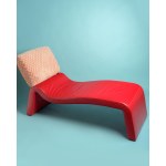 Leather chaise longue/ottoman, manufactured by the German company COR.