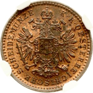 Austria 5/10 Kreuzer 1891 NGC MS 64 RB
