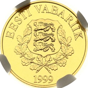 Estonia 15.65 Krooni 1999 Estonia's Euro Equivalent NGC PF 69 ULTRA CAMEO TOP POP