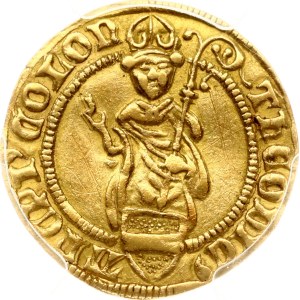 Niemcy, Kolonia, złoty gulden ND (1426–1432) – szczegóły oceny PCGS AU