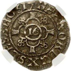 Germany Schleswig-Holstein-Gottorp 1/16 Taler 1617 NGC AU 50