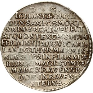 Germania, Sassonia, Taler del 1658, Morte