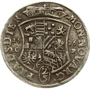 Germany Anhalt-Zerbst 2/3 Taler 1676 CP