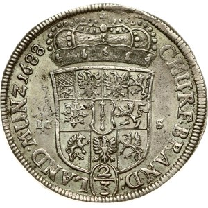 Germania, Brandeburgo-Prussia, 2/3 taler, 1688, ICS