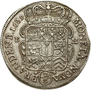 Germania, Brandeburgo-Prussia, 2/3 taler, 1689, BH