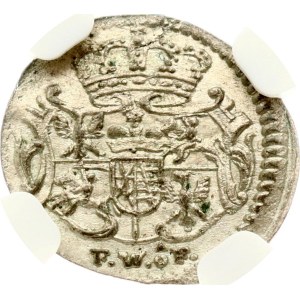Germany Saxony 1 Pfennig 1746 FWoF NGC MS 62