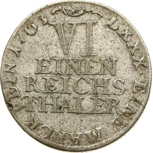 Germany Reuss-Schleiz 1/6 Taler 1763 ICE