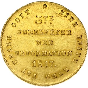 Germany Frankfurt Ducat 1817 Tricentenary of the Reformation