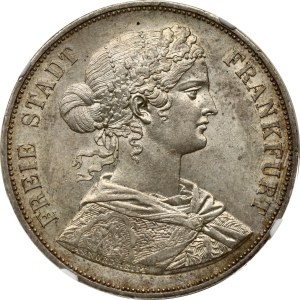 Germany Frankfurt 2 Taler 1861 NGC MS 62