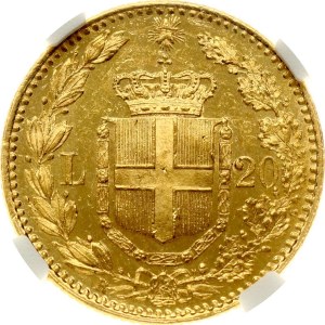 Italy 20 Lire 1882 R NGC MS 63