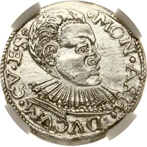 Livonia Courland and Semigallia Trojak 1596 Mitau (R5) NGC UNC DETAILS