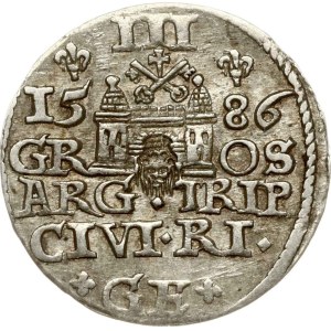 Poland Trojak 1586 Riga