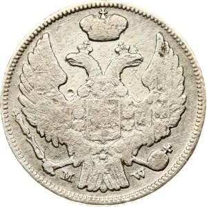 Russian-Polish 15 Kopecks - 1 Zloty 1837 MW