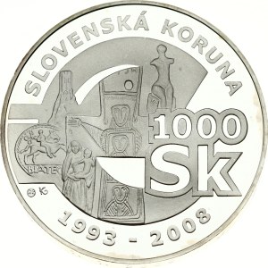 Slovakia 1000 Korun 2008 MK Farewell to the Slovak Koruna
