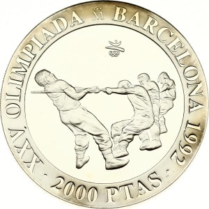 Spain 2000 Pesetas 1992 M Tug of War
