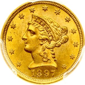 USA 2½ Dollars 1897 PCGS MS 63