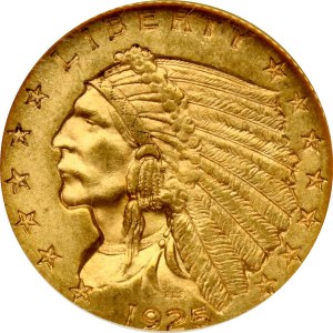 USA 2½ Dollars 1925 D NGC MS 61