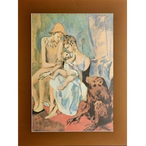 Pablo Picasso (1881-1973), Rodzina akrobatów z małpą (fr. Famille d'acrobates avec singe) 1976 (1905 - okres różowy)