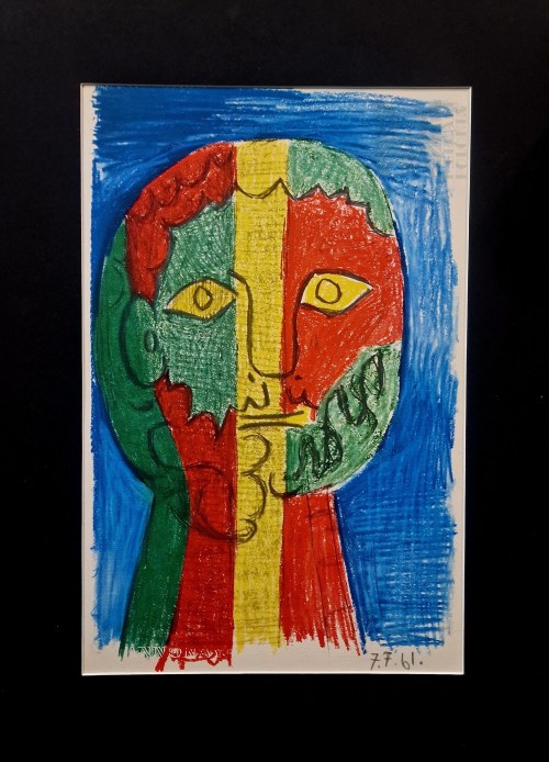 Pablo Picasso (1881-1973), Studium Męzczyzny z cyklu „Le Déjeuner sur l’herbe” ( Obiady na trawie) 1962, Wariacje na temat „Śniadanie na trawie” E. Maneta