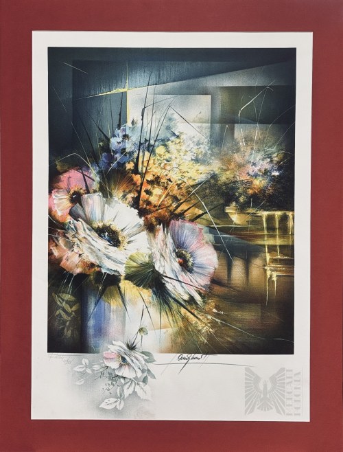 Raymond Poulet (ur.1934), Fleurs et Piano ,1985