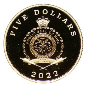 Niue, 5 dolarów 2022